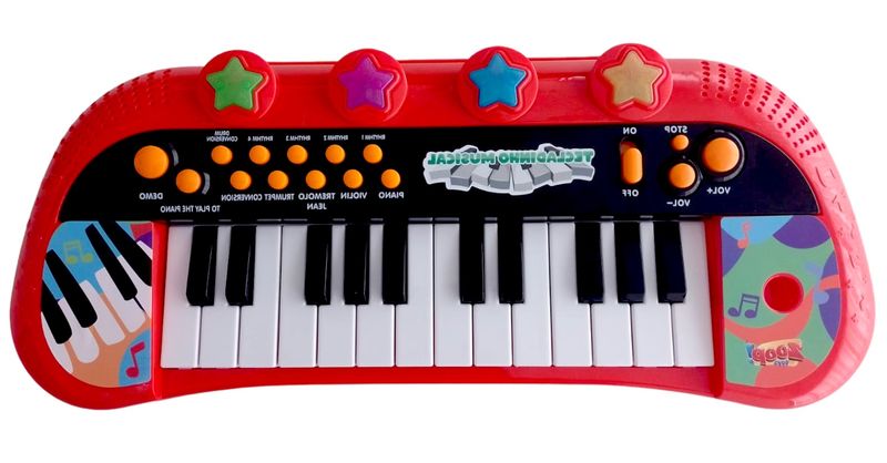 Teclado Infantil Musical Grava E reproduz Lets Rock Toyng - Lojas