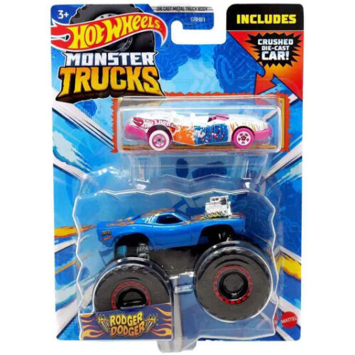 Carrinhos - Hot Wheels - Monster Trucks Rodger Dodger - GRH81 MATTEL
