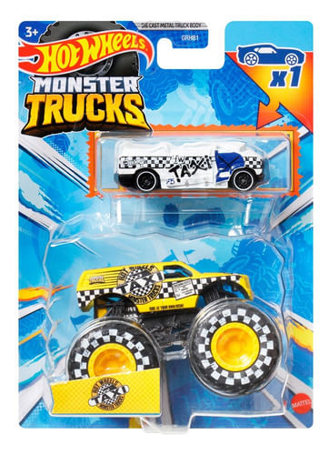 Carrinhos - Hot Wheels - Monster Trucks Taxi - GRH81 MATTEL