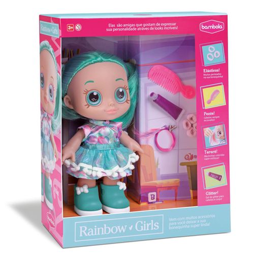 Boneca - Rainbow Girls - Mint - 733 BAMBOLA BRINQUEDOS