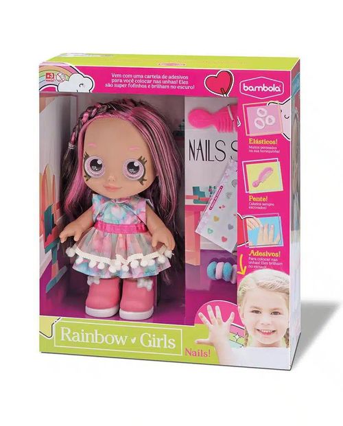 Boneca - Rainbow Girls Nails - 803 BAMBOLA BRINQUEDOS