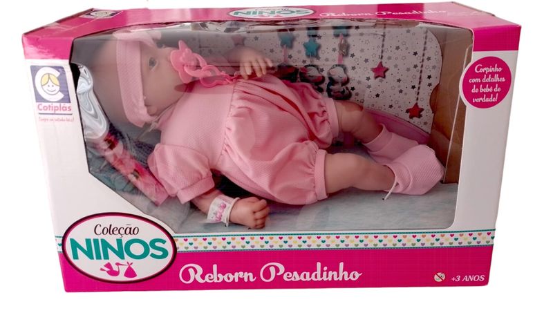 Boneca Tipo Bebe Reborn New Born - Baby Ninos - Cotiplas - Cotiplás -  Bonecas - Magazine Luiza