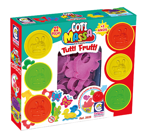 Massinha de Modelar - Coti Massa - Tutti Frutti - Kit Familia - 2628 COTIPLAS