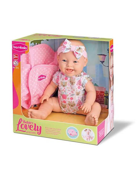 Boneca - Bebe Com Canguru - Lovely Babies Passeio - 767 BAMBOLA BRINQUEDOS