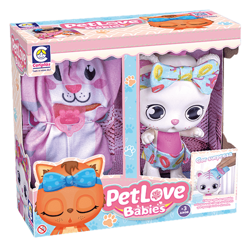 Boneca - Pet Love Babies - Tigre Cor Surpresa - 2636 COTIPLAS