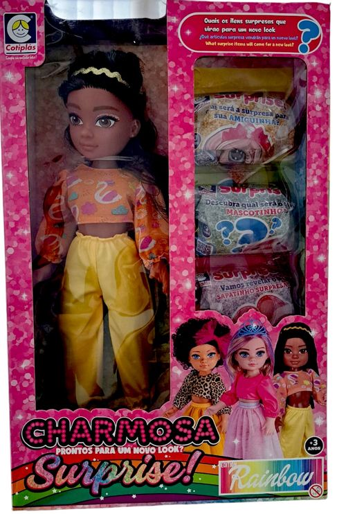 Boneca - Charmosa Surprise Morena - 2664 COTIPLAS