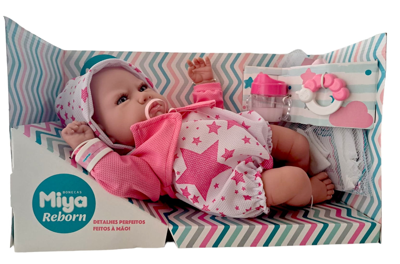 Boneca Miya Reborn Menino Recém Nascido