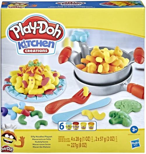 Massa de Modelar - Play Doh -  Kit com 6 Potes Macarrao Maluco - E9369 HASBRO