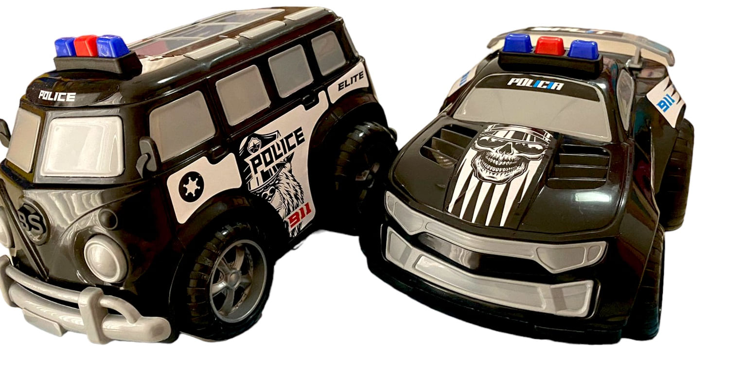 Caminhão de brinquedo Truck Polícia Preto Bs Toys