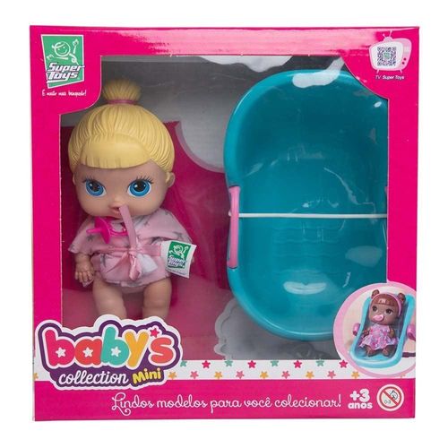 Boneca - Babys Collection - Banheira e Bebe Loira - 339 SUPER TOYS