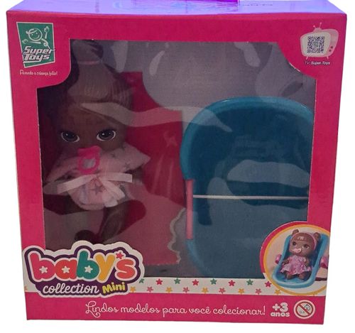 Boneca - Babys Collection - Banheira e Bebe Negra - 349 SUPER TOYS