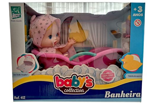 Boneca - Babys Collectin Banheira - 412 SUPER TOYS