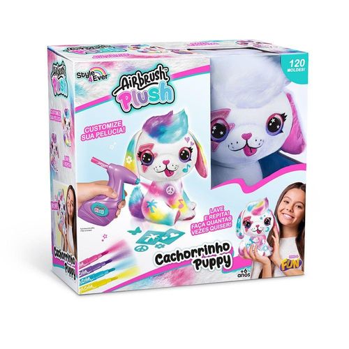 Pelucia -  Airbrush Plush - Cachorrinho Para Pintar - F0110-4 - BARAO