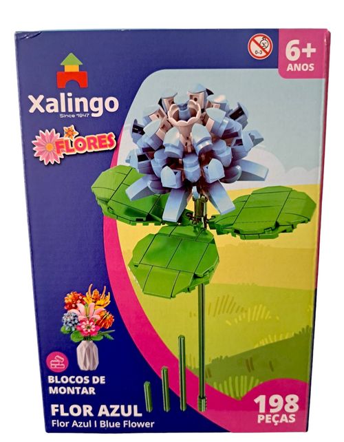 Blocos de Montar - Flor Azul - Mundo Encantado XALINGO