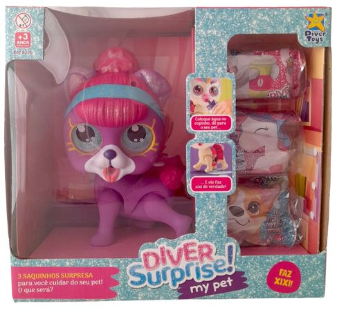 Boneca - Diver Surprise My Pet - Faz Xixi Cachorrinha - 8226 - DIVERTOYS