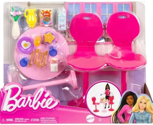 Conjunto - Barbie - Moveis Mesa e Cadeiras - HPT51 - MATTEL