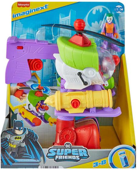 Boneco - Coringa e Robo - Helicoptero De Batalha - HMV09 MATTEL