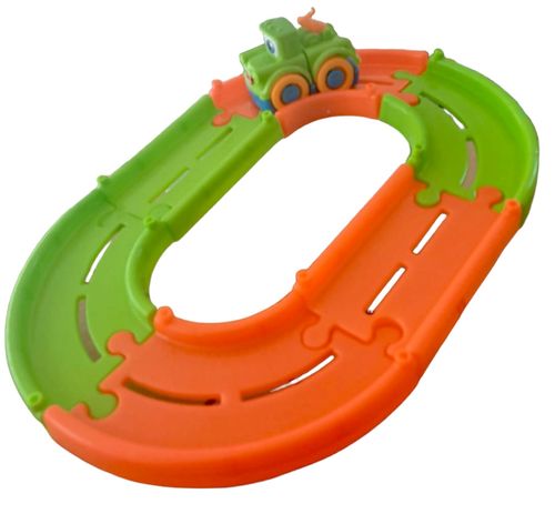 Pista Interativa - Happy Cars - Caminhaozinho Guincho Rebocador Verde Limao - 259 - JP BRINK LTDA EPP
