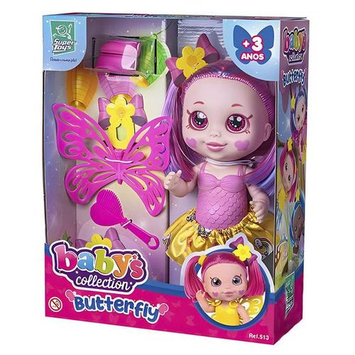 Boneca - Butterfly Babys Collection Sapatinho Pink - 513 - SUPER TOYS