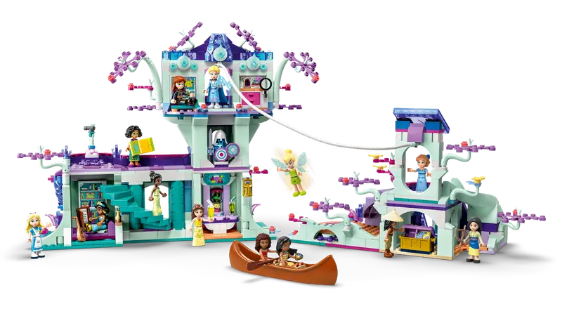 LEGO - Vaiana - Casa da árvore encantada com mini bonecas, brinquedo de  construção de 2 níveis 43215, LEGO PRINCESAS