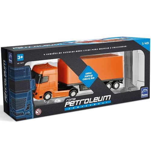 Caminhao Petroleum - Laranja - Carreta Individual -  Bau - 1477 ROMA JENSEN