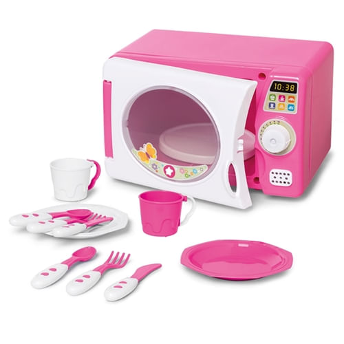Micro-ondas - Tateti Infantil Com Som - Rosa - 346 - TA TE TI INDUSTRIA E