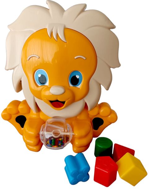 Boneco - Amigo Leao Com Pecas Didaticas - Laranja - 616 - TA TE TI INDUSTRIA E