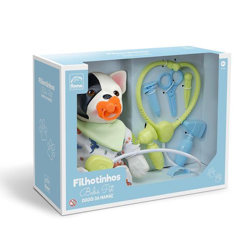 Boneco - Filhotinhos  Bebe Pet - Dodoi da Mamae - ROMA JENSEN