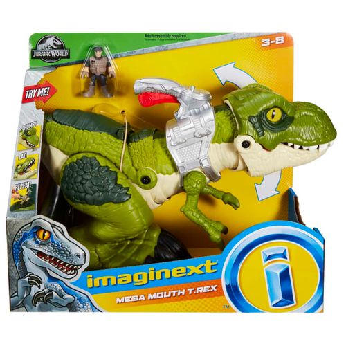 Boneco Imaginext - Jurassic World - Dinossauro T Rex Mordida Feroz - MATTEL