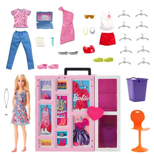 Conjunto Boneca Barbie - Novo armario dos Sonhos com Boneca - HGX57 - MATTEL