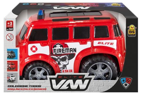 Carro Elite - Van Bombeiro - Vermelho - 560 BSTOYS