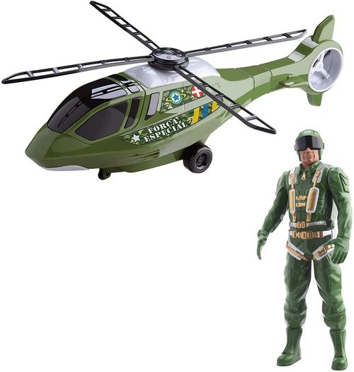 Conjunto - Helicoptero com Boneco - Game Line - BS Resgate - 323