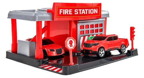 Conjunto - Estacao Corpo de Bombeiro - Play City - Com 02 Carros - 580 BSTOYS