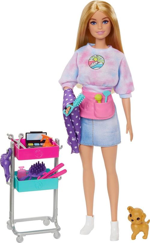 Boneca - Barbie Malibu - Cabeleleira com acesssorios - HNK95 MATTEL