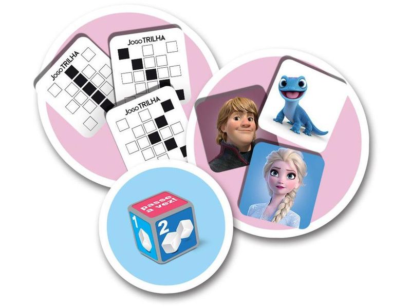 Jogo De Tabuleiro Trilha Personagem Frozen Educativo 2-4 Jog