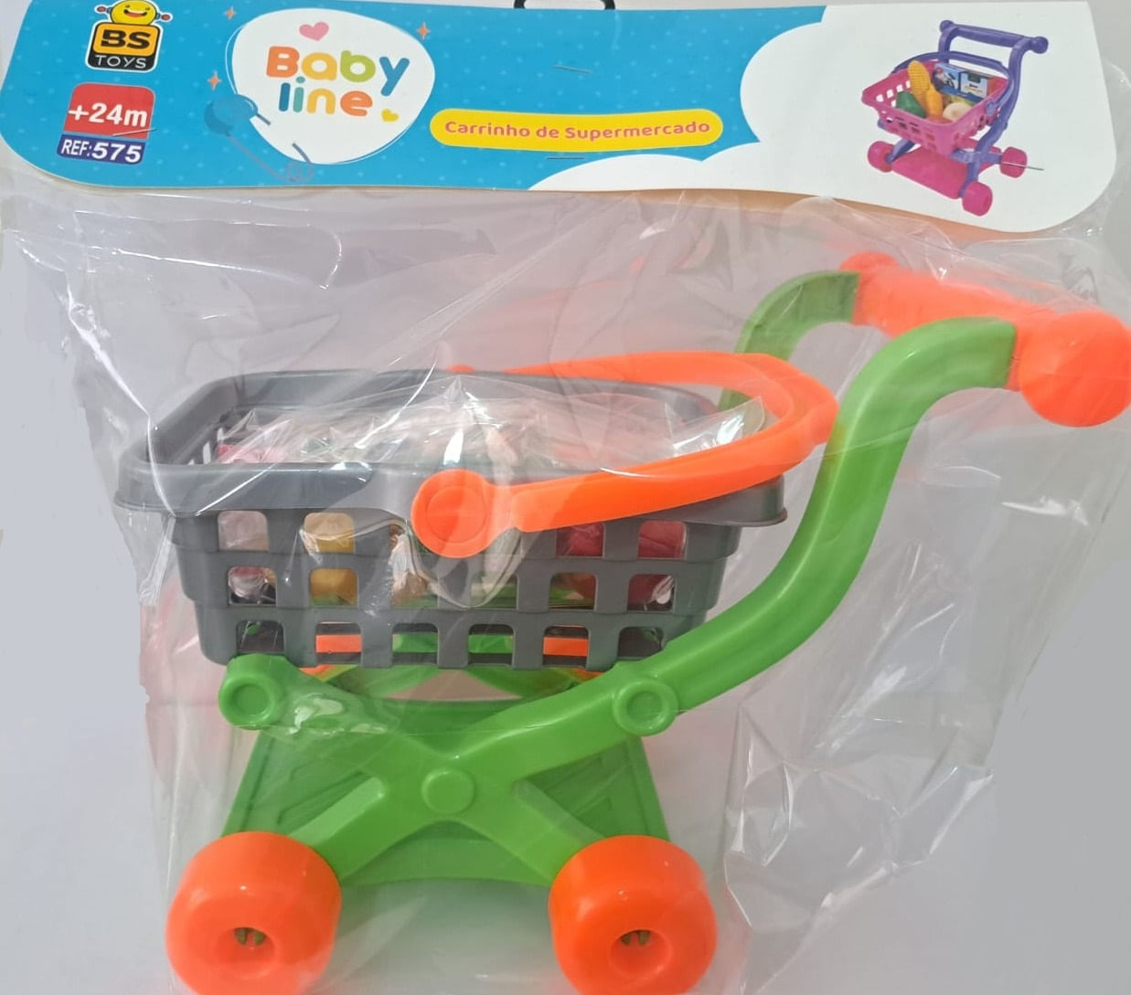 Carrinho - Mercado Baby Line - Laranja BSTOYS