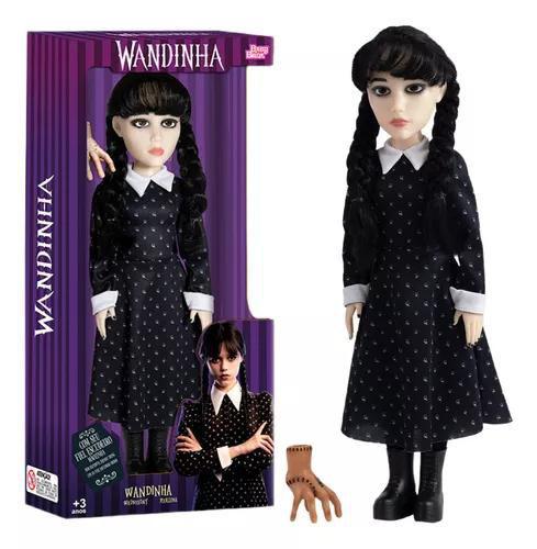 Boneca Wandinha - Articulada 42 cm + Maozinha Vandinha NOVABRINK