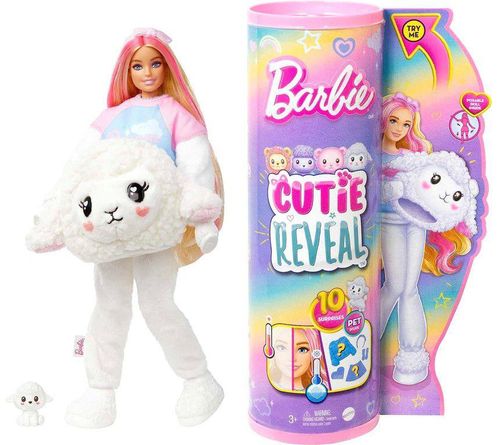 Boneca - Barbie Cutie Reavel - Camisetas Fofas - Cordeiro MATTEL