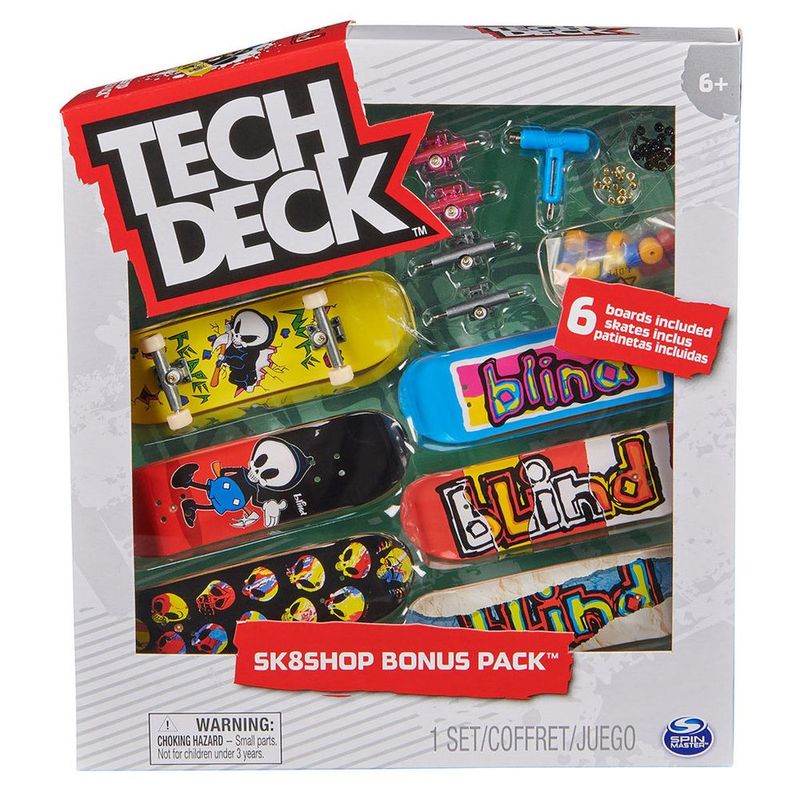 Kit Tech Deck Skate de Dedo com 4 Unidades - Sunny