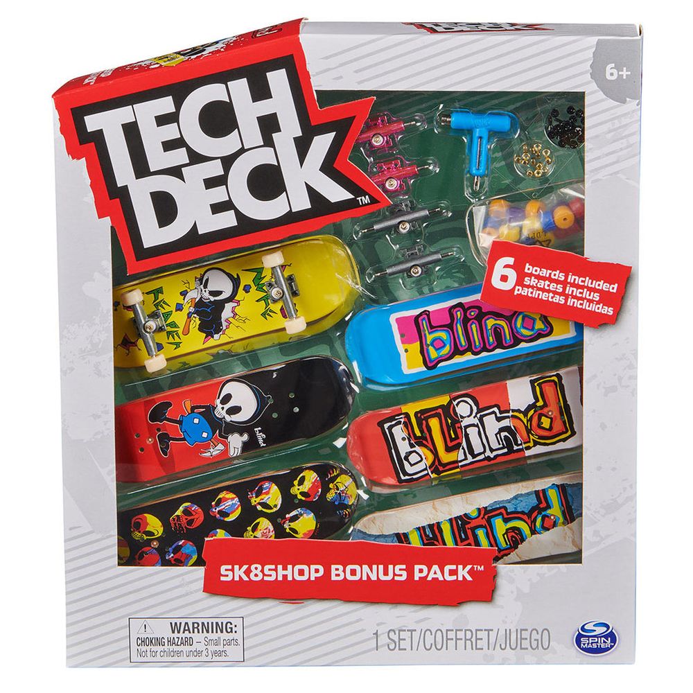 Kit C/ 8 Skate de Dedo - Tech Deck - 3810 - Sunny - Real Brinquedos