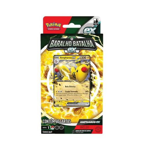 Pokemon - Baralho Batalha - Ex Ampharos COPAG DA AMAZONIA