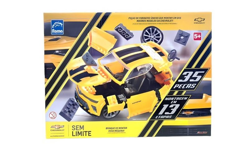 Brinquedo Infantil Carro Carrinho de Corrida Legends Amarelo