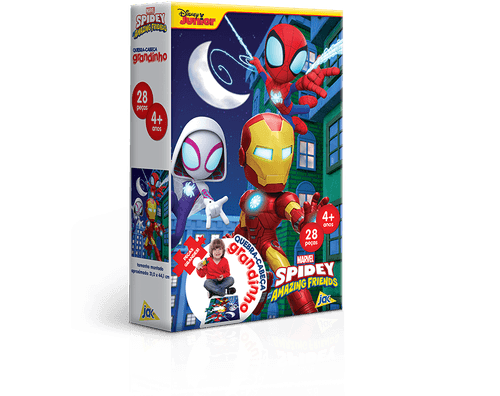 Quebra Cabeca - 28 pecas Grandinho -  Spidey – Homem de Ferro TOYSTER
