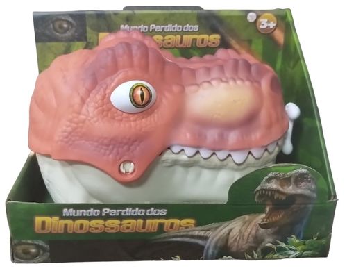 Cabeca Dino - Mundo Perdido dos Dinossauros - Laranja - Com  Acessorios TERRACO