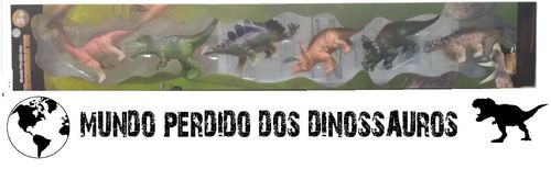 Boneco - Kit Mundo Perdido dos Dinossauros 6 dinos - VD TERRACO