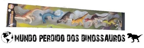 Boneco - Kit Mundo Perdido dos Dinossauros 6 dinos - MA TERRACO