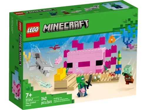 Blocos de Montar - Minecraft - A Casa do Axolotl LEGO DO BRASIL