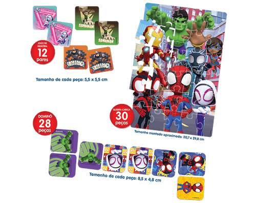 Jogo do Spidey - Super Kit Junior 3 em 1 - Disney TOYSTER