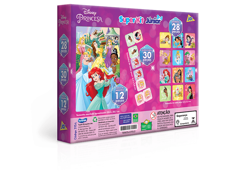 Princesas - Super Kit - 3 jogos em 1 - Toyster Brinquedos 