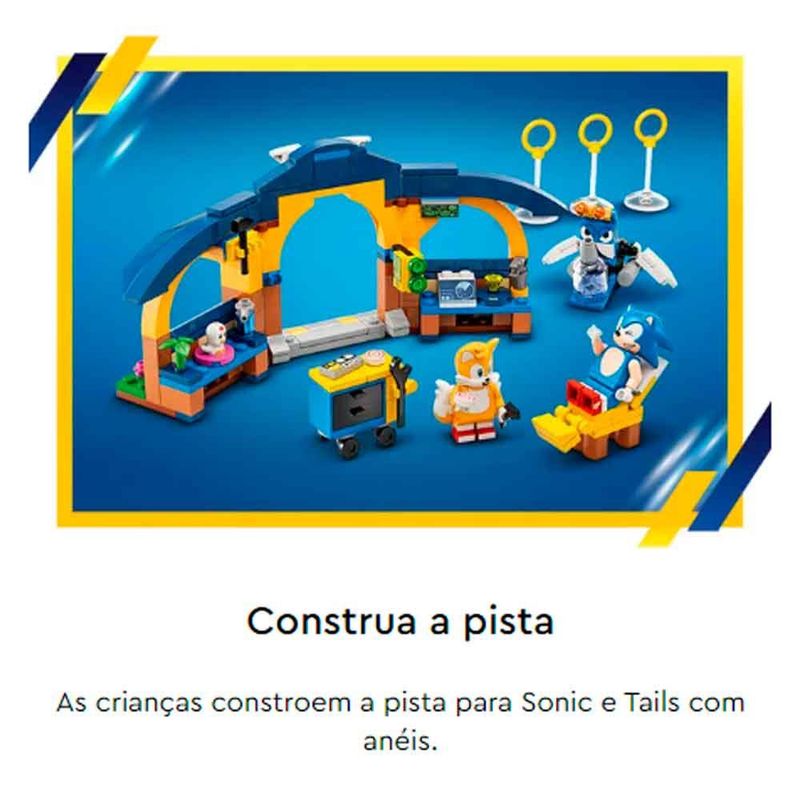 Oficina do Tails e Avião Tornado Lego Sonic - Fátima Criança